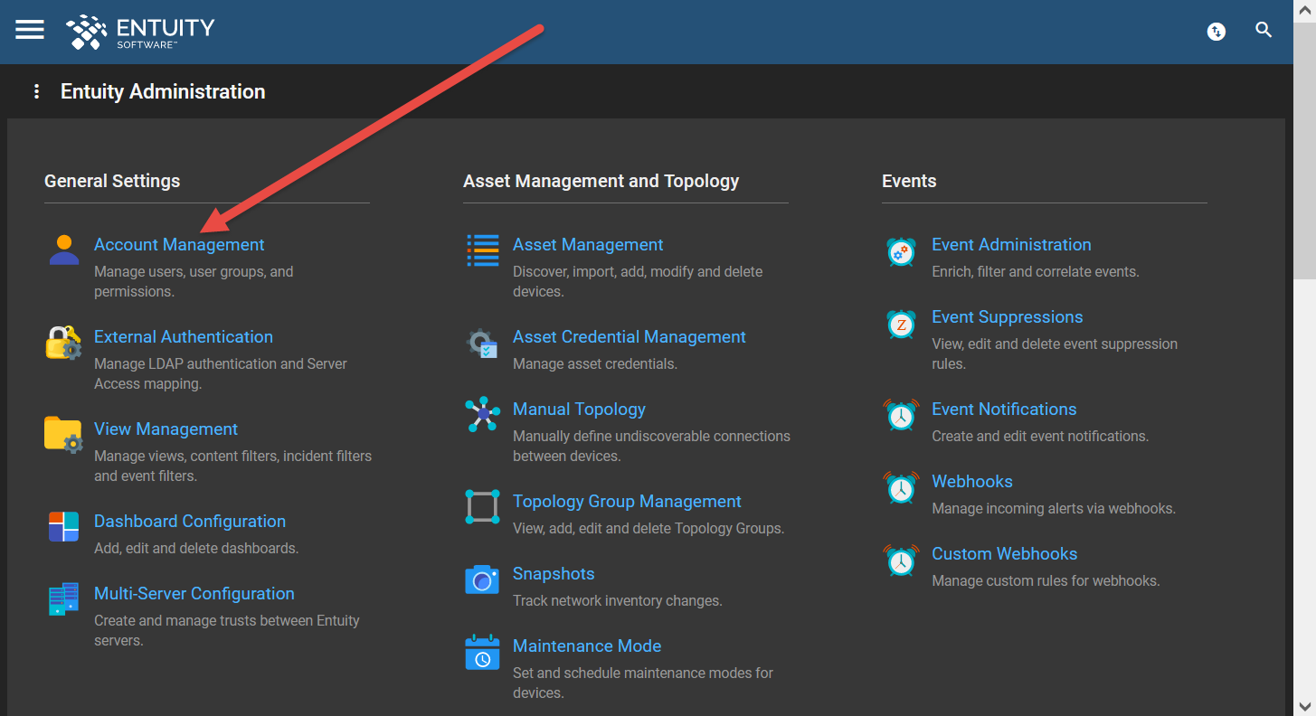 How do I manage user groups and user permissions? – Entuity