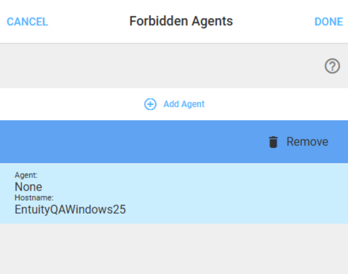Forbidden agents 