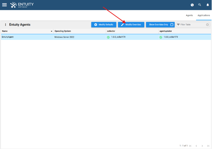 Modify Overrides button