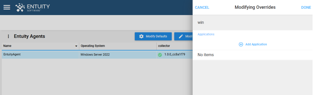 Modifying Overrides form