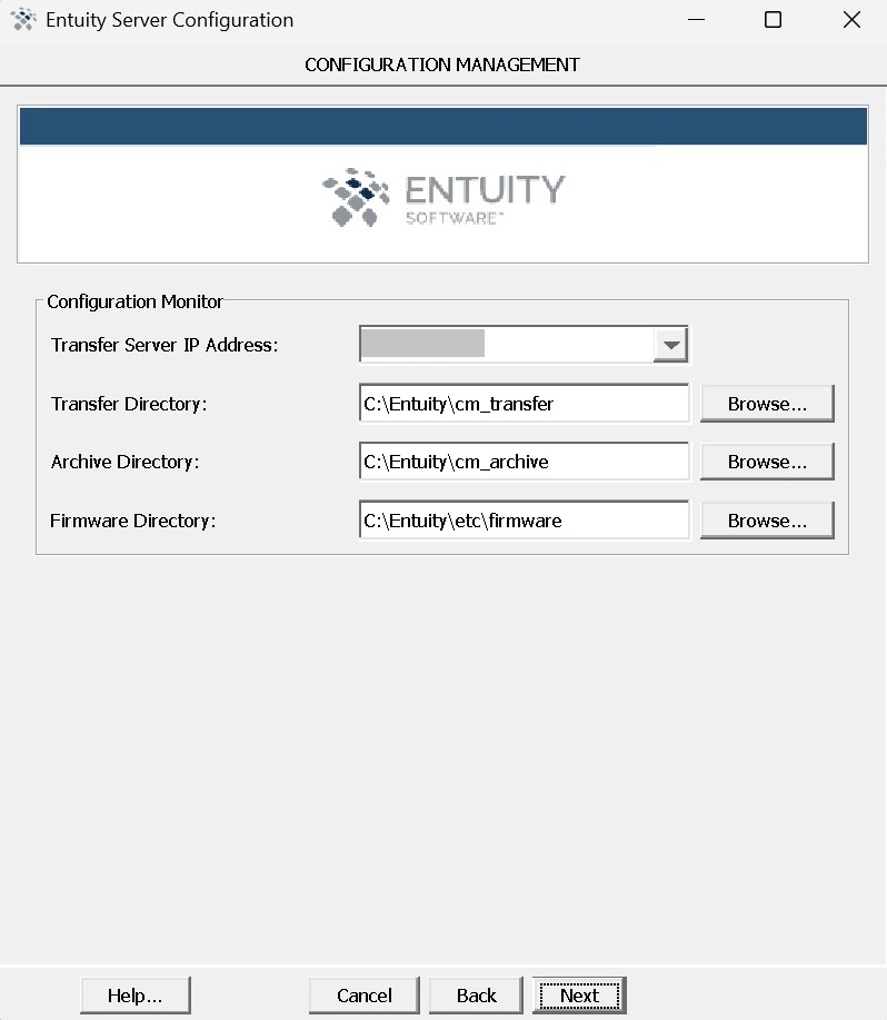 How do I configure Entuity via the wizard? – Entuity