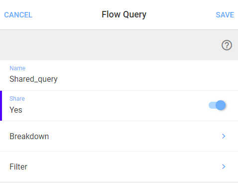 Flow Query window