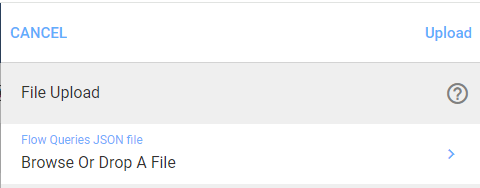 Upload Queries form