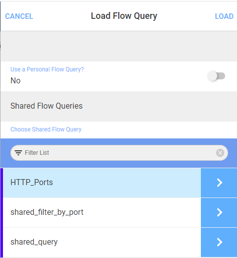 Load Flow Query form