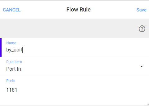 Flow Rule form
