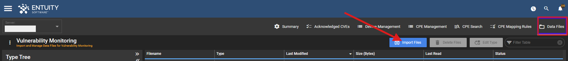 Import Files button