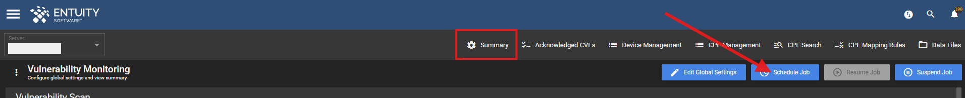 Schedule Job button