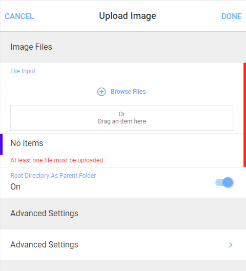 Upload Image form