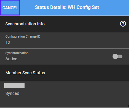 Status Details form