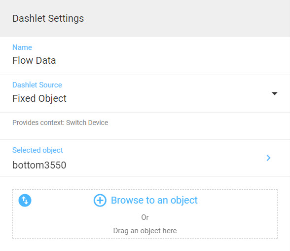 Dashlet settings